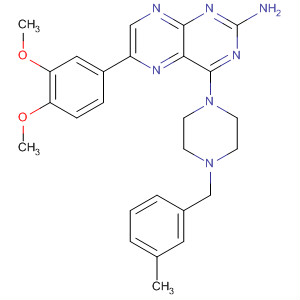 851316-21-7  2-Pteridinamine,6-(3,4-dimethoxyphenyl)-4-[4-[(3-methylphenyl)methyl]-1-piperazinyl]-