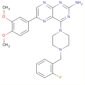 851316-26-2  2-Pteridinamine,6-(3,4-dimethoxyphenyl)-4-[4-[(2-fluorophenyl)methyl]-1-piperazinyl]-