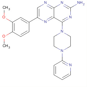 851316-31-9  2-Pteridinamine,6-(3,4-dimethoxyphenyl)-4-[4-(2-pyridinyl)-1-piperazinyl]-