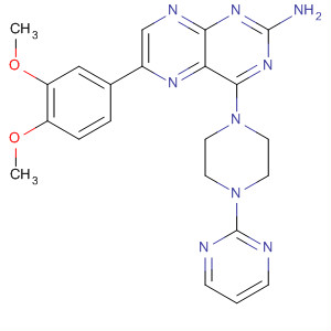 851316-32-0  2-Pteridinamine,6-(3,4-dimethoxyphenyl)-4-[4-(2-pyrimidinyl)-1-piperazinyl]-