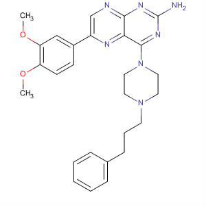 851316-34-2  2-Pteridinamine,6-(3,4-dimethoxyphenyl)-4-[4-(3-phenylpropyl)-1-piperazinyl]-