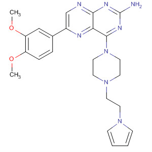 851316-38-6  2-Pteridinamine,6-(3,4-dimethoxyphenyl)-4-[4-[2-(1H-pyrrol-1-yl)ethyl]-1-piperazinyl]-