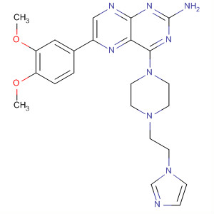 851316-40-0  2-Pteridinamine,6-(3,4-dimethoxyphenyl)-4-[4-[2-(1H-imidazol-1-yl)ethyl]-1-piperazinyl]-