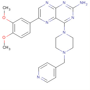 851316-42-2  2-Pteridinamine,6-(3,4-dimethoxyphenyl)-4-[4-(4-pyridinylmethyl)-1-piperazinyl]-
