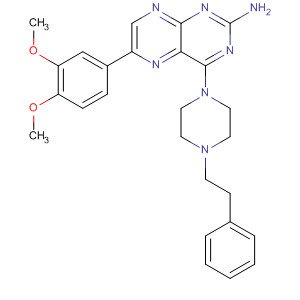 851316-44-4  2-Pteridinamine,6-(3,4-dimethoxyphenyl)-4-[4-(2-phenylethyl)-1-piperazinyl]-