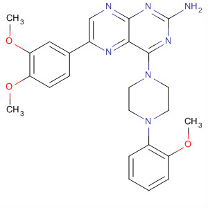 851316-45-5  2-Pteridinamine,6-(3,4-dimethoxyphenyl)-4-[4-(2-methoxyphenyl)-1-piperazinyl]-