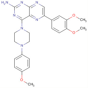 851316-46-6  2-Pteridinamine,6-(3,4-dimethoxyphenyl)-4-[4-(4-methoxyphenyl)-1-piperazinyl]-