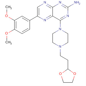 851316-49-9  2-Pteridinamine,6-(3,4-dimethoxyphenyl)-4-[4-[2-(1,3-dioxolan-2-yl)ethyl]-1-piperazinyl]-