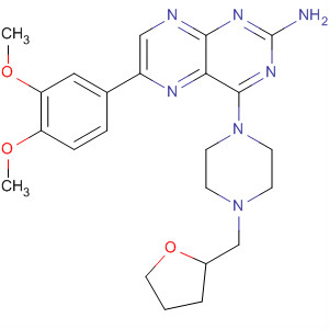 851316-54-6  2-Pteridinamine,6-(3,4-dimethoxyphenyl)-4-[4-[(tetrahydro-2-furanyl)methyl]-1-piperazinyl]-