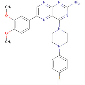 851316-57-9  2-Pteridinamine,6-(3,4-dimethoxyphenyl)-4-[4-(4-fluorophenyl)-1-piperazinyl]-