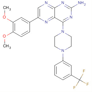 851316-58-0  2-Pteridinamine,6-(3,4-dimethoxyphenyl)-4-[4-[3-(trifluoromethyl)phenyl]-1-piperazinyl]-