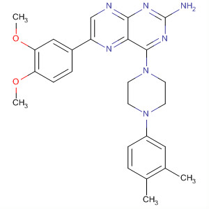 851316-59-1  2-Pteridinamine,6-(3,4-dimethoxyphenyl)-4-[4-(3,4-dimethylphenyl)-1-piperazinyl]-