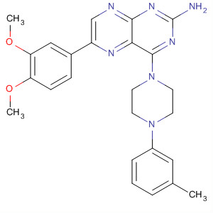 851316-60-4  2-Pteridinamine,6-(3,4-dimethoxyphenyl)-4-[4-(3-methylphenyl)-1-piperazinyl]-