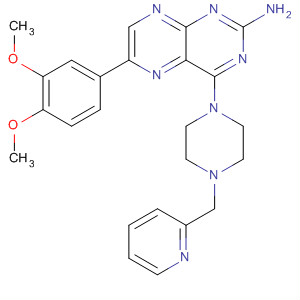 851316-62-6  2-Pteridinamine,6-(3,4-dimethoxyphenyl)-4-[4-(2-pyridinylmethyl)-1-piperazinyl]-