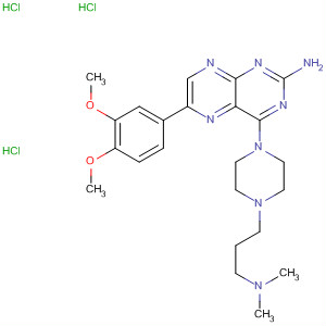 851316-67-1  2-Pteridinamine,6-(3,4-dimethoxyphenyl)-4-[4-[3-(dimethylamino)propyl]-1-piperazinyl]-,trihydrochloride