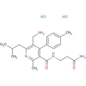 851577-46-3  3-Pyridinecarboxamide,5-(aminomethyl)-N-(3-amino-3-oxopropyl)-2-methyl-4-(4-methylphenyl)-6-(2-methylpropyl)-, dihydrochloride