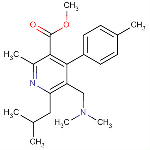 851577-85-0  3-Pyridinecarboxylic acid,5-[(dimethylamino)methyl]-2-methyl-4-(4-methylphenyl)-6-(2-methylpropyl)-, methyl ester