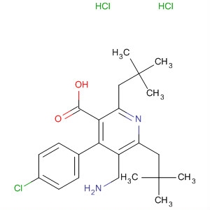 851578-12-6  3-Pyridinecarboxylic acid,5-(aminomethyl)-4-(4-chlorophenyl)-2,6-bis(2,2-dimethylpropyl)-,dihydrochloride