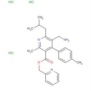 851578-28-4  3-Pyridinecarboxylic acid,5-(aminomethyl)-2-methyl-4-(4-methylphenyl)-6-(2-methylpropyl)-,2-pyridinylmethyl ester, trihydrochloride