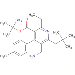 851578-76-2  3-Pyridinecarboxylic acid,5-(aminomethyl)-6-(2,2-dimethylpropyl)-2-ethyl-4-(4-methylphenyl)-,1,1-dimethylethyl ester