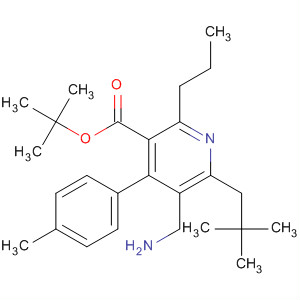 851578-81-9  3-Pyridinecarboxylic acid,5-(aminomethyl)-6-(2,2-dimethylpropyl)-4-(4-methylphenyl)-2-propyl-,1,1-dimethylethyl ester