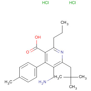 851578-84-2  3-Pyridinecarboxylic acid,5-(aminomethyl)-6-(2,2-dimethylpropyl)-4-(4-methylphenyl)-2-propyl-,dihydrochloride