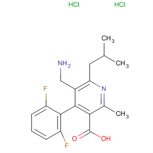 851579-08-3  3-Pyridinecarboxylic acid,5-(aminomethyl)-4-(2,6-difluorophenyl)-2-methyl-6-(2-methylpropyl)-,dihydrochloride