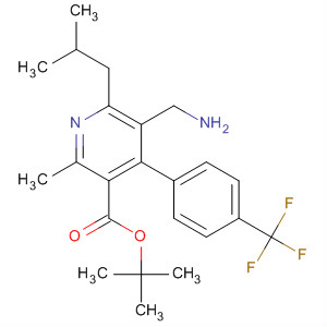851579-11-8  3-Pyridinecarboxylic acid,5-(aminomethyl)-2-methyl-6-(2-methylpropyl)-4-[4-(trifluoromethyl)phenyl]-, 1,1-dimethylethyl ester