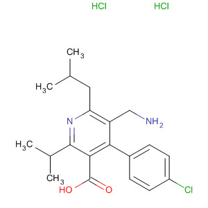 851579-39-0  3-Pyridinecarboxylic acid,5-(aminomethyl)-4-(4-chlorophenyl)-2-(1-methylethyl)-6-(2-methylpropyl)-, dihydrochloride