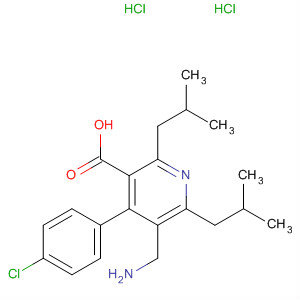 851579-43-6  3-Pyridinecarboxylic acid,5-(aminomethyl)-4-(4-chlorophenyl)-2,6-bis(2-methylpropyl)-,dihydrochloride