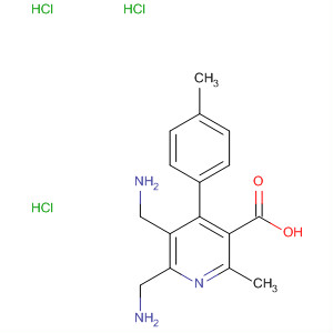 851580-01-3  3-Pyridinecarboxylic acid,5,6-bis(aminomethyl)-2-methyl-4-(4-methylphenyl)-, trihydrochloride
