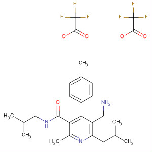 851580-11-5  3-Pyridinecarboxamide,5-(aminomethyl)-2-methyl-4-(4-methylphenyl)-N,6-bis(2-methylpropyl)-,bis(trifluoroacetate)