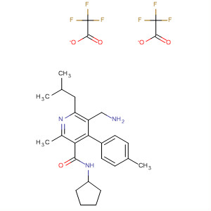 851580-15-9  3-Pyridinecarboxamide,5-(aminomethyl)-N-cyclopentyl-2-methyl-4-(4-methylphenyl)-6-(2-methylpropyl)-, bis(trifluoroacetate)