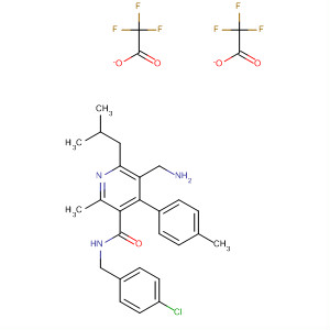 851580-41-1  3-Pyridinecarboxamide,5-(aminomethyl)-N-[(4-chlorophenyl)methyl]-2-methyl-4-(4-methylphenyl)-6-(2-methylpropyl)-, bis(trifluoroacetate)