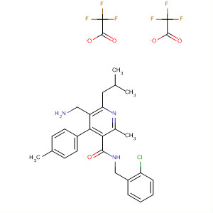 851580-47-7  3-Pyridinecarboxamide,5-(aminomethyl)-N-[(2-chlorophenyl)methyl]-2-methyl-4-(4-methylphenyl)-6-(2-methylpropyl)-, bis(trifluoroacetate)