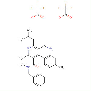 851580-89-7  3-Pyridinecarboxamide,5-(aminomethyl)-N,2-dimethyl-4-(4-methylphenyl)-6-(2-methylpropyl)-N-(phenylmethyl)-, bis(trifluoroacetate)