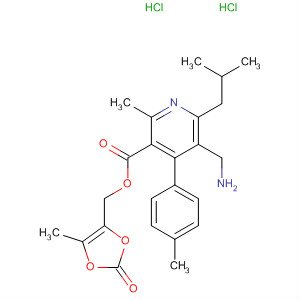 851581-34-5  3-Pyridinecarboxylic acid,5-(aminomethyl)-2-methyl-4-(4-methylphenyl)-6-(2-methylpropyl)-,(5-methyl-2-oxo-1,3-dioxol-4-yl)methyl ester, dihydrochloride