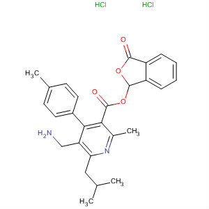 851581-36-7  3-Pyridinecarboxylic acid,5-(aminomethyl)-2-methyl-4-(4-methylphenyl)-6-(2-methylpropyl)-,1,3-dihydro-3-oxo-1-isobenzofuranyl ester, dihydrochloride