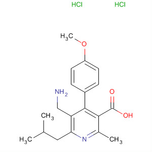 851581-48-1  3-Pyridinecarboxylic acid,5-(aminomethyl)-4-(4-methoxyphenyl)-2-methyl-6-(2-methylpropyl)-,dihydrochloride