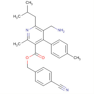 851582-71-3  3-Pyridinecarboxylic acid,5-(aminomethyl)-2-methyl-4-(4-methylphenyl)-6-(2-methylpropyl)-,(4-cyanophenyl)methyl ester
