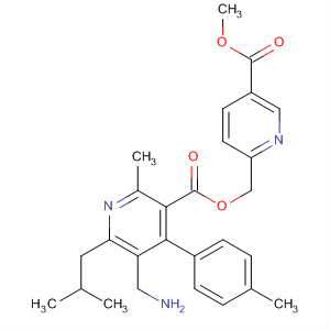 851582-80-4  3-Pyridinecarboxylic acid,5-(aminomethyl)-2-methyl-4-(4-methylphenyl)-6-(2-methylpropyl)-,[5-(methoxycarbonyl)-2-pyridinyl]methyl ester