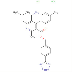 851582-88-2  3-Pyridinecarboxylic acid,5-(aminomethyl)-2-methyl-4-(4-methylphenyl)-6-(2-methylpropyl)-,[4-(1H-tetrazol-5-yl)phenyl]methyl ester, dihydrochloride