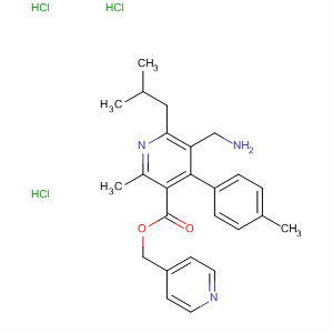 851584-21-9  3-Pyridinecarboxylic acid,5-(aminomethyl)-2-methyl-4-(4-methylphenyl)-6-(2-methylpropyl)-,4-pyridinylmethyl ester, trihydrochloride
