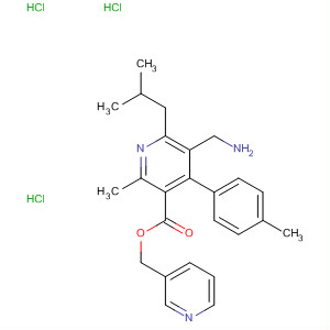 851584-23-1  3-Pyridinecarboxylic acid,5-(aminomethyl)-2-methyl-4-(4-methylphenyl)-6-(2-methylpropyl)-,3-pyridinylmethyl ester, trihydrochloride