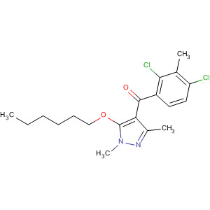 85163-28-6  Methanone,(2,4-dichloro-3-methylphenyl)[5-(hexyloxy)-1,3-dimethyl-1H-pyrazol-4-yl]-