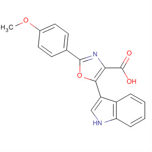 851765-77-0  4-Oxazolecarboxylic acid, 5-(1H-indol-3-yl)-2-(4-methoxyphenyl)- 851765-77-0  4-Oxazolecarboxylic acid, 5-(1H-indol-3-yl)-2-(4-methoxyphenyl)-