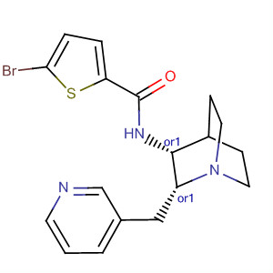 852476-43-8  2-Thiophenecarboxamide,5-bromo-N-[(2R,3R)-2-(3-pyridinylmethyl)-1-azabicyclo[2.2.2]oct-3-yl]-,rel-