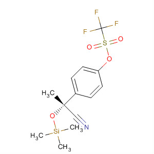 852630-36-5  Methanesulfonic acid, trifluoro-,4-[(1R)-1-cyano-1-[(trimethylsilyl)oxy]ethyl]phenyl ester