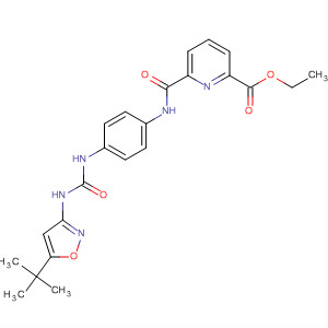 852668-71-4  2-Pyridinecarboxylic acid,6-[[[4-[[[[5-(1,1-dimethylethyl)-3-isoxazolyl]amino]carbonyl]amino]phenyl]amino]carbonyl]-, ethyl ester