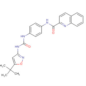 852669-59-1  2-Quinolinecarboxamide,N-[4-[[[[5-(1,1-dimethylethyl)-3-isoxazolyl]amino]carbonyl]amino]phenyl]-